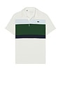 view 1 of 5 Regular Fit Stretch Jersey Golf Polo in Flour & Green