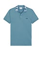 view 1 of 5 Slim Fit Jacquard Collar Stretch Polo in Limestone