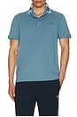 view 4 of 5 Slim Fit Jacquard Collar Stretch Polo in Limestone