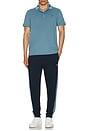 view 5 of 5 Slim Fit Jacquard Collar Stretch Polo in Limestone