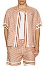 view 4 of 5 Monogram Shirt in Latte & Iberis