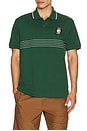 view 4 of 5 French Made Classic Fit Embroidered Polo in Green