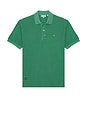 view 1 of 5 Classic Fit Washed Effect Polo Shirt in Green