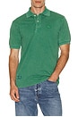 view 4 of 5 Classic Fit Washed Effect Polo Shirt in Green
