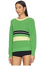 view 2 of 5 Cotes Perlees Sweater in Billiard Green & Yellow