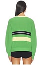 view 3 of 5 Cotes Perlees Sweater in Billiard Green & Yellow