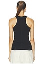 view 4 of 5 Slim Fit Twill Tank in Black