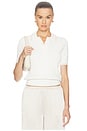 view 1 of 5 Torsades Polo Top in Ivory