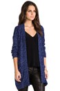 view 2 of 5 Animal Instinct Cardigan in Denim & Navy