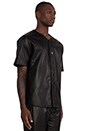 view 2 of 5 Leather Baseball Jersey in Black