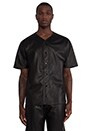 view 4 of 5 Leather Baseball Jersey in Black