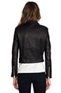 view 5 of 8 Shrunken Leather Moto Jacket in Black