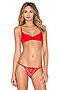 view 1 of 4 Rosalyn Quarter Cup Bra in Red & Red