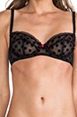 view 4 of 4 Rosalyn Non Pad Balcony Bra in Black & Black