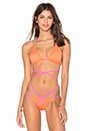 view 1 of 4 Eleena Bikini Top in Neon Melon & Pink