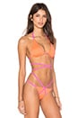 view 2 of 4 Eleena Bikini Top in Neon Melon & Pink