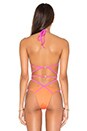 view 3 of 4 Eleena Bikini Top in Neon Melon & Pink
