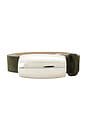 view 4 of 3 Marlowe Leather Belt in Olive Suede