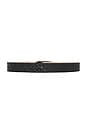 view 2 of 3 Milou Domed Embossed Belt in Black Croc