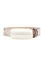 view 3 of 3 Marlow Leather Belt in Blush Snake