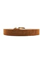 view 2 of 3 Otera Wide Leather Belt in Cognac Suede