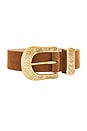 view 3 of 3 Otera Wide Leather Belt in Cognac Suede