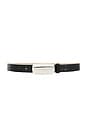 view 1 of 3 Marlowe Leather Belt in Black Croco