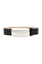 view 3 of 3 Marlowe Leather Belt in Black Croco