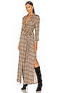 view 1 of 3 Cameron Long Shirt Dress in Tan Multi Twill Plaid