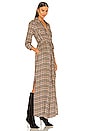 view 2 of 3 Cameron Long Shirt Dress in Tan Multi Twill Plaid