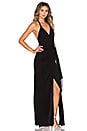 view 2 of 3 Sabrina Wrap Dress in Black & Black
