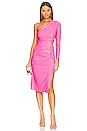 view 1 of 5 Christie One Shoulder Dres in Pink Glo