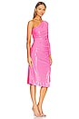 view 2 of 5 Christie One Shoulder Dres in Pink Glo