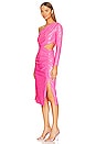view 3 of 5 Christie One Shoulder Dres in Pink Glo