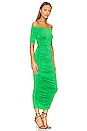 view 2 of 3 Sequoia Off Shoulder Dress in Grass Green