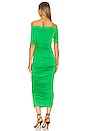 view 3 of 3 Sequoia Off Shoulder Dress in Grass Green