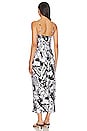 view 3 of 4 Seridie Midi Slip Dress in White & Black Graffiti