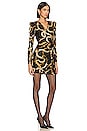 view 2 of 3 Clarice Wrap Dress in Black & Gold Classic Chain