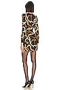 view 3 of 3 Clarice Wrap Dress in Black & Gold Classic Chain