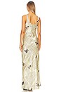 view 3 of 3 Yasmin Chain Cut Out Dress in Vintage Tan Newspaper