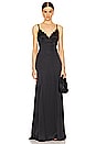 view 1 of 3 Zanna Lace Trim Gown in Black