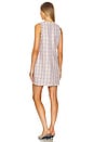 view 3 of 4 Florian Tweed Shift Dress in Tan, Dusty Pink, & Blue