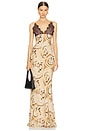 view 1 of 3 VESTIDO LENCERO DE ENCAJE SUSANNA in Ivory Multi Boute Paisley