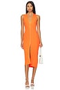 view 1 of 3 Domino Sleeveless Button Dress in Tangerine
