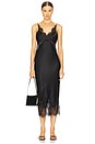 view 1 of 3 Scotly Lace Trim Midi Dress in Black