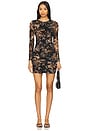 view 1 of 3 Sunny Long Sleeve Dress in Black Multi Tapestry Jungle Print