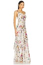 view 2 of 4 Viola Cowl Neck Gown in White Charonda Butterfly