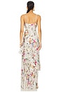 view 4 of 4 Viola Cowl Neck Gown in White Charonda Butterfly