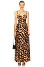 view 1 of 3 Sutton Strap Maxi Dress in Tan & Black Leopard