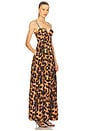 view 2 of 3 Sutton Strap Maxi Dress in Tan & Black Leopard